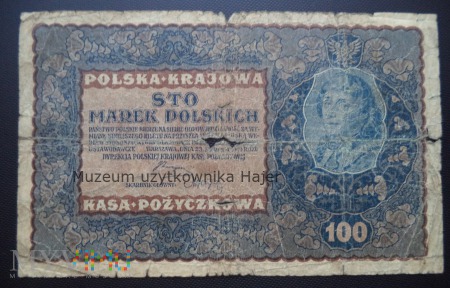 100 marek polskich - 23 sierpnia 1919