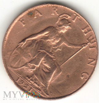 0,25 FARTHING PENNY 1921