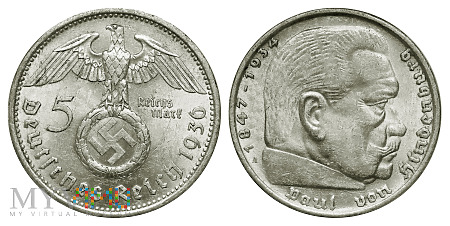 Duże zdjęcie 5 reichsmark, 1936 (A)