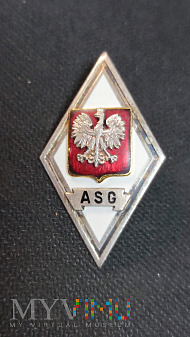 Duże zdjęcie Odznaka Absolwenta ASG z 1990 roku.