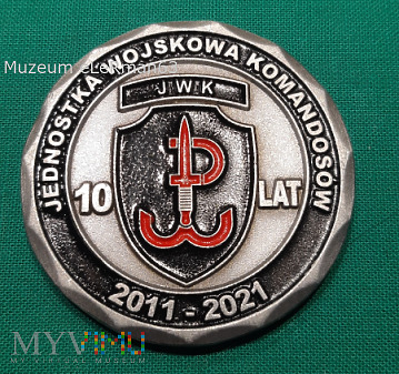 Coin. 10 lecie JW Komandosów Lubliniec.
