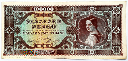 Węgry 100 000 pengo 1945
