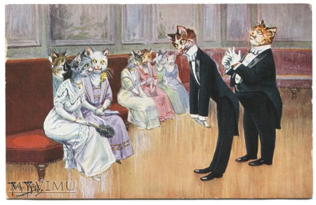 ARTHUR THIELE Koty na balu Cats at ball TSN 1229