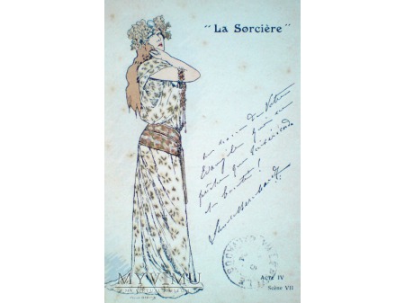 1904 Sarah Bernhardt Louise Abbema pocztówka