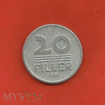 Węgry 20 fillerów, 1972/1973/1981/1988