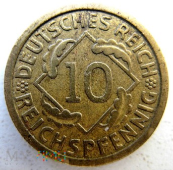 10 reichspfennigów 1930 r Niemcy (Rep.Weimarska)
