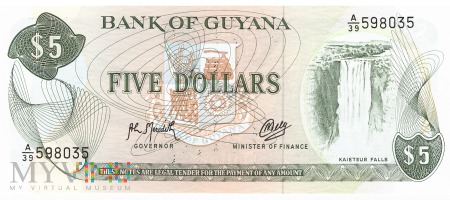 Gujana - 5 dolarów (1992)
