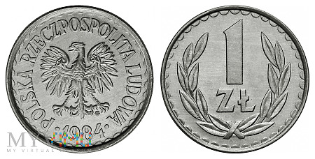 Duże zdjęcie 1 złoty, 1984