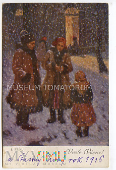 Duże zdjęcie Wesołych Świąt - 1915 - Feikl