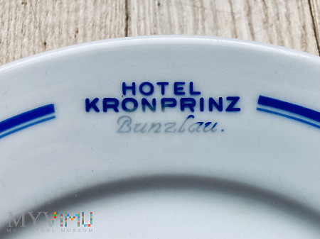 Talerz Hotel Kronprinz, Bunzlau