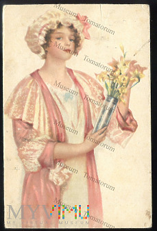 Kobieta z bukietem - 1917