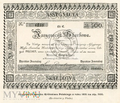 Asygnacja skarbu Królestwa Polskiego z 1831 roku