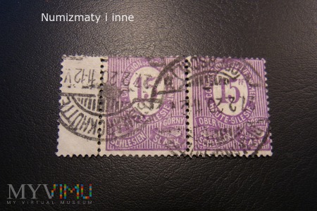 śląskie znaczki plebiscytowe za 15 fenigów