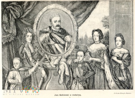 król Jan III Sobieski z rodziną
