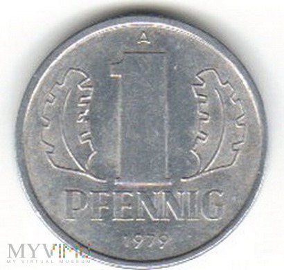 6 гдр 1. Pfennig 1960. 1 Pfennig 1965.