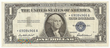 Stany Zjednoczone.3.Aw.1 dolar.1957.P-419r