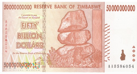 Zimbabwe - 50 000 000 000 dolarów (2008)