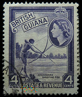 Gujana Brytyjska 4c Elżbieta II