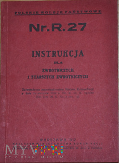 R27-1932 Instrukcja dla zwrotniczych