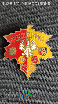 Odznaka - Rezerwa Jesień 90 - Wiosna 92