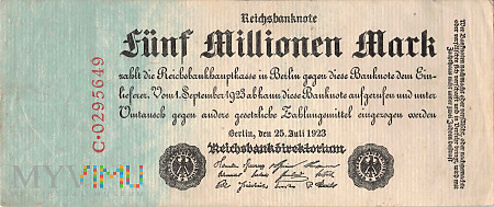 Duże zdjęcie Niemcy - 5 000 000 marek (1923)