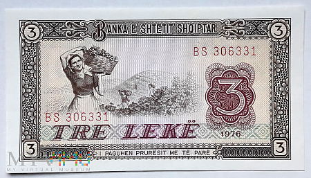 Albania 3 leke 1976