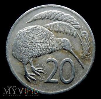 Nowa Zelandia 20 centów 1976