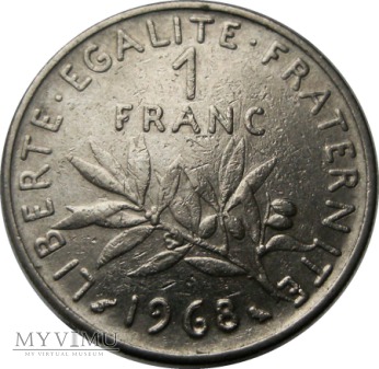 1 Franc, 1968 rok.