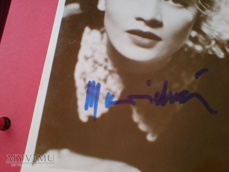 Marlene Dietrich MARLENA Autograf zdjęcie foto