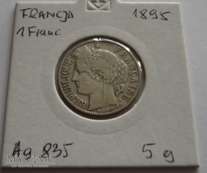 1 franc 1895 r - Francja