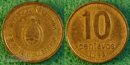 Argentyna, 10 centavos 1993