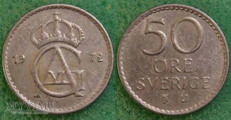 Szwecja, 50 Öre 1972
