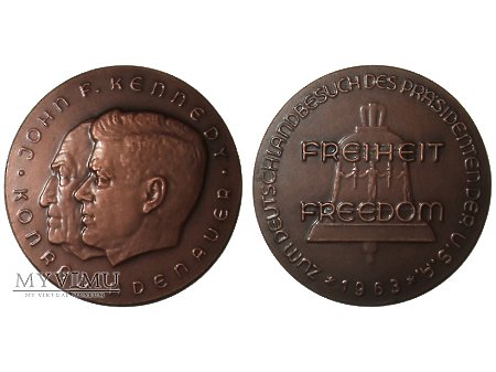 Adenauer & Kennedy, wizyta w RFN, medal 1963