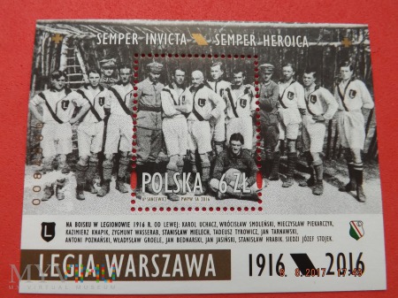 Znaczki pocztowe - Legia Warszawa 1916/2016